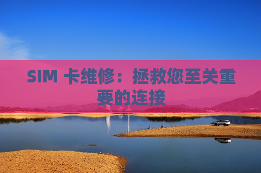 SIM 卡维修：拯救您至关重要的连接